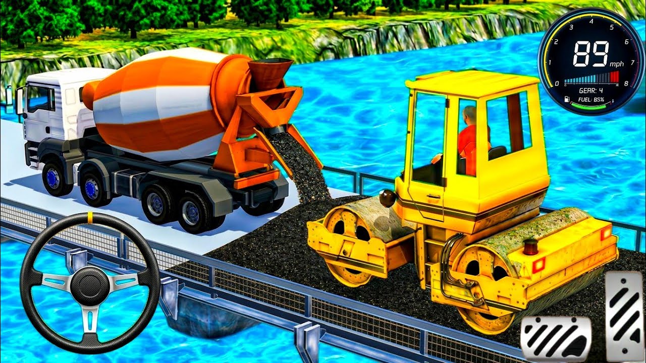 City Bridge Construction Simulator 3D - City Construction Road Builder Game  - Android Gameplay #3