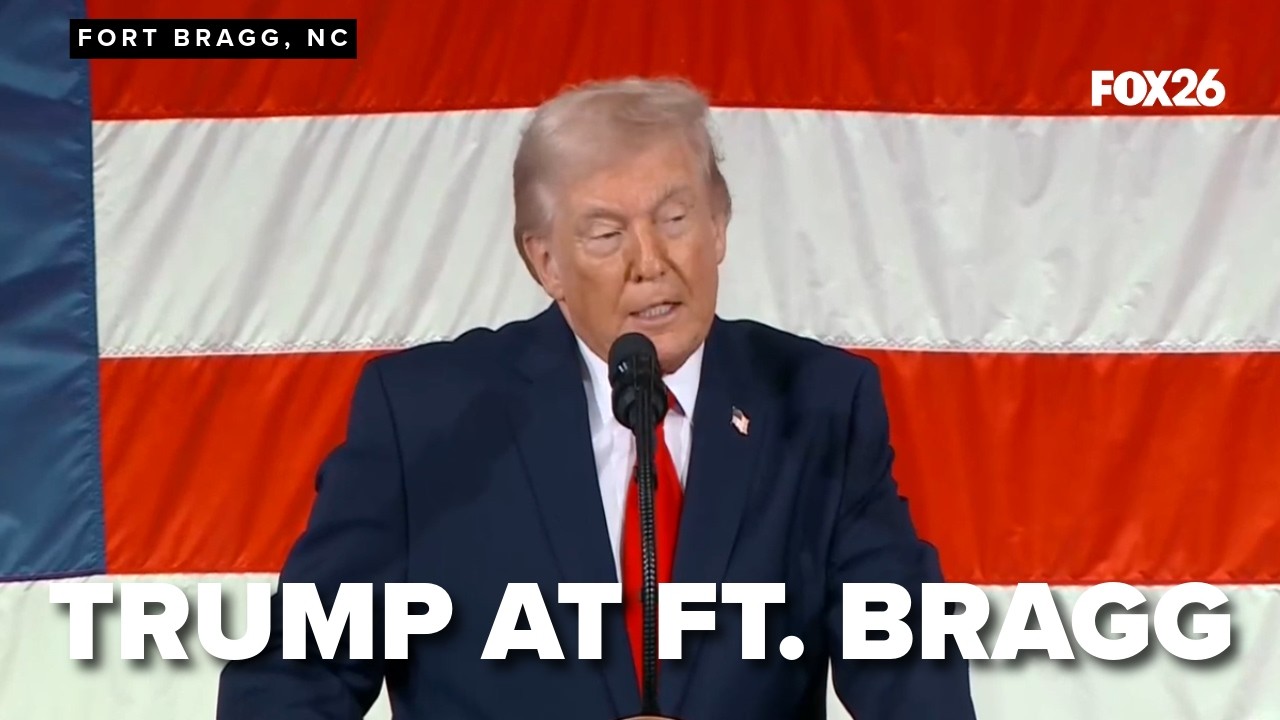 President Trump and First Lady Melania Trump at Ft. Bragg