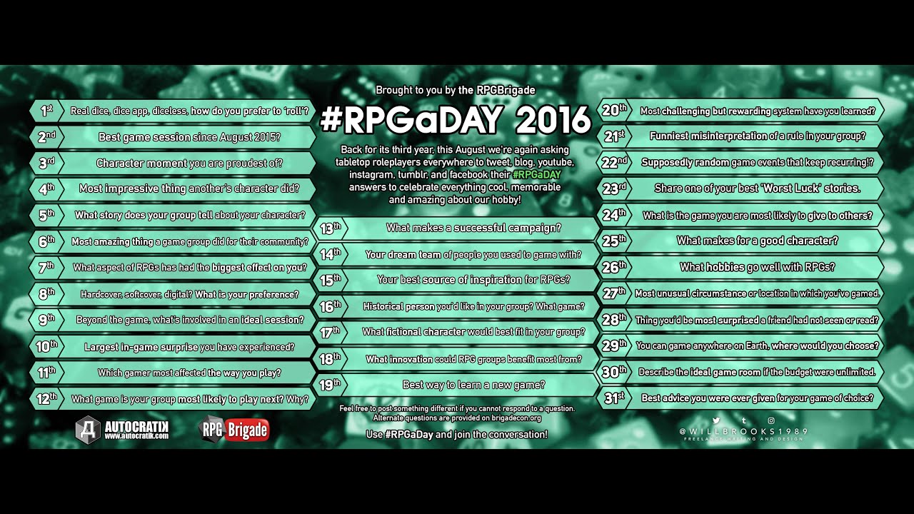 RPGaDay 2016!