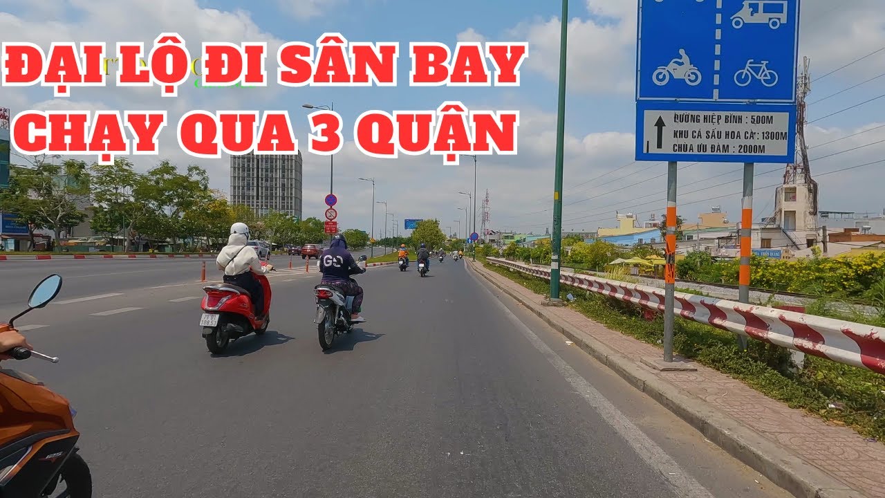 Toàn tuyến đại lộ Phạm Văn Đồng đi sân bay Tân Sơn Nhất