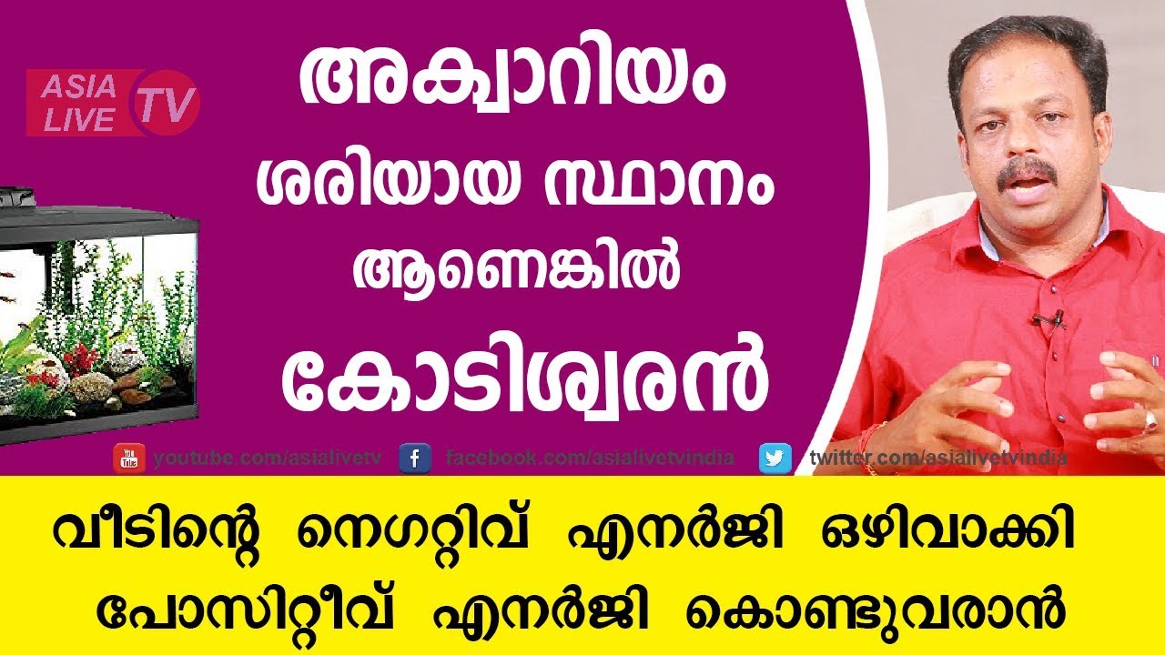 വീട്ടിലെ അക്വാറിയം ശരിയായ സ്ഥാനം ആണെങ്കിൽ കോടിശ്വരൻ | 9745 094 905 | feng shui Aquarium