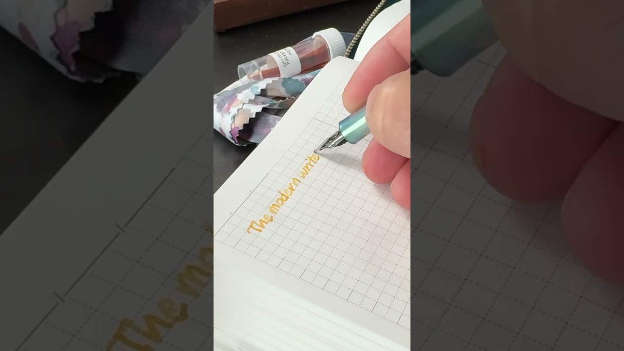 Ecstacy of golden hand writing