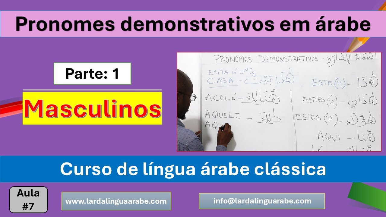 Pronomes DEMONSTRATIVOS MASCULINOS em ÁRABE – Aula 7