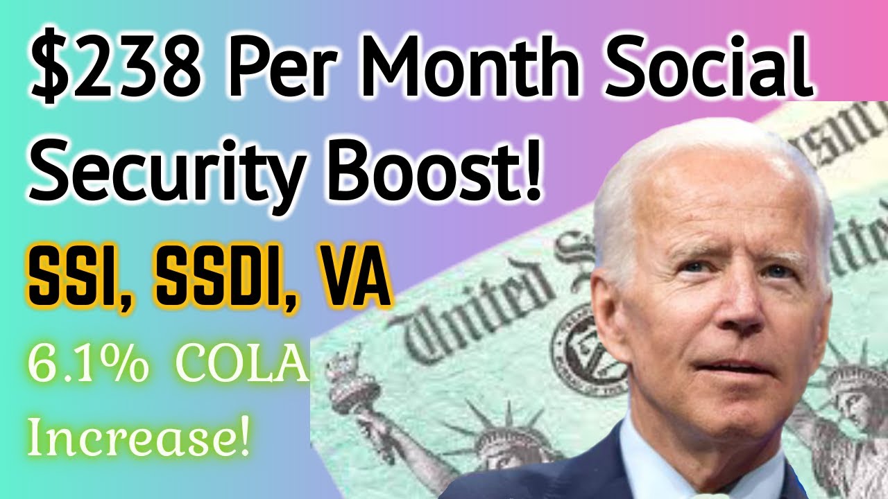 $237.60 Per Month Boost to Social Security (SSI, SSDI, VA) | 6.1% COLA Increase