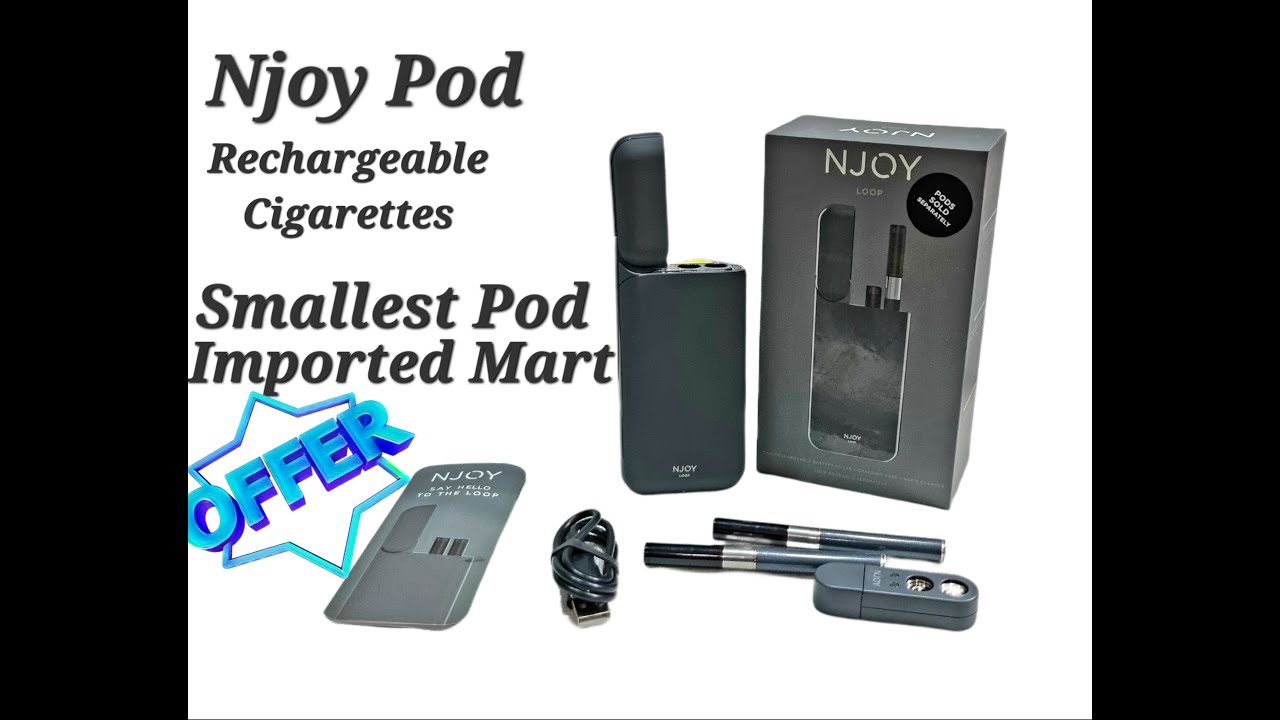 Njoy Pod Rechargeable Cigarettes Smallest Pod Unboxing|Electric Pod|Smoking Vape #importedmartpk