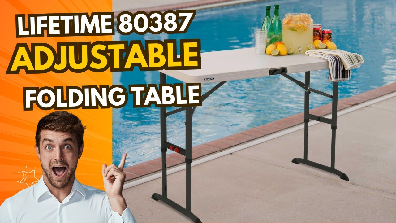 🔥 Must-Have Folding Table! LIFETIME 80387 - Adjustable & Built to Last! 💪 #DurableTables