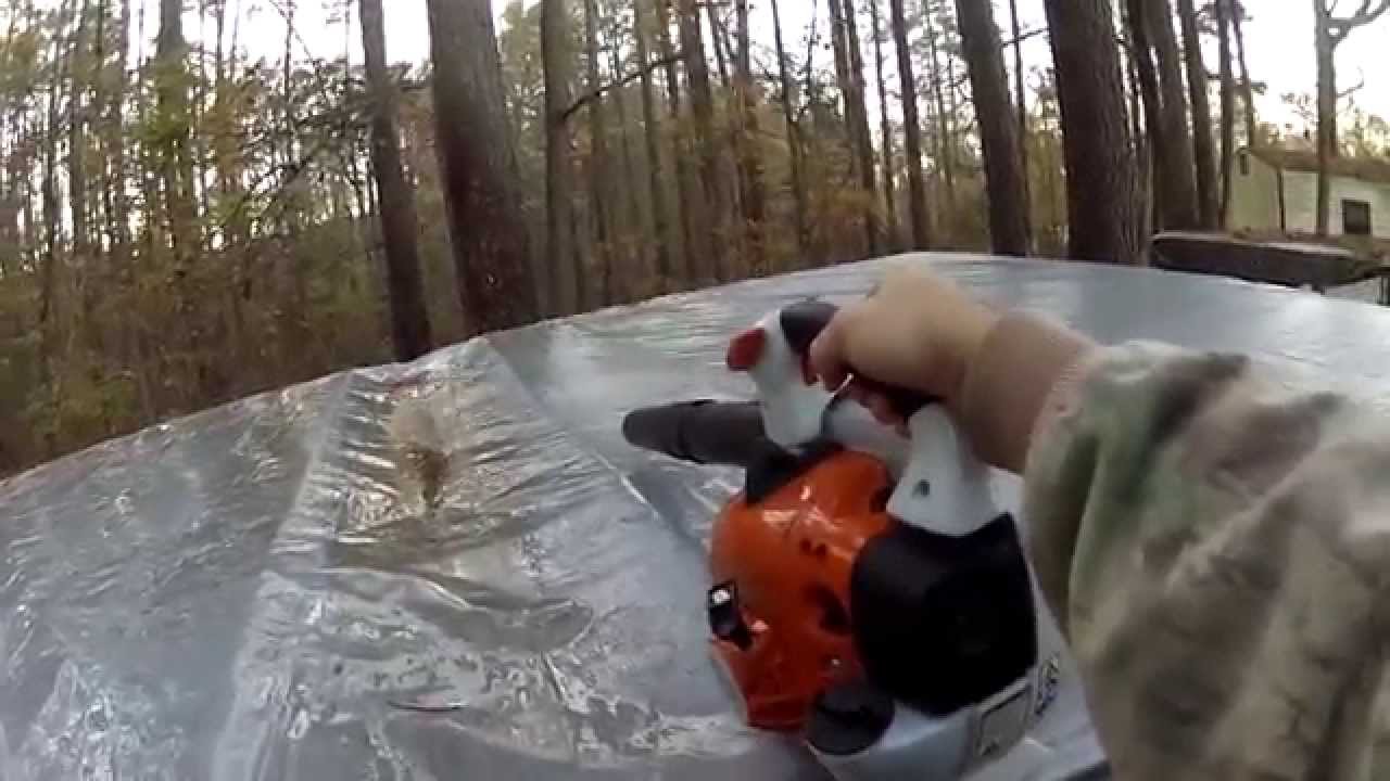 Stihl BG 86 C-E Leaf Blower: Palomino Cleans the Rooftops
