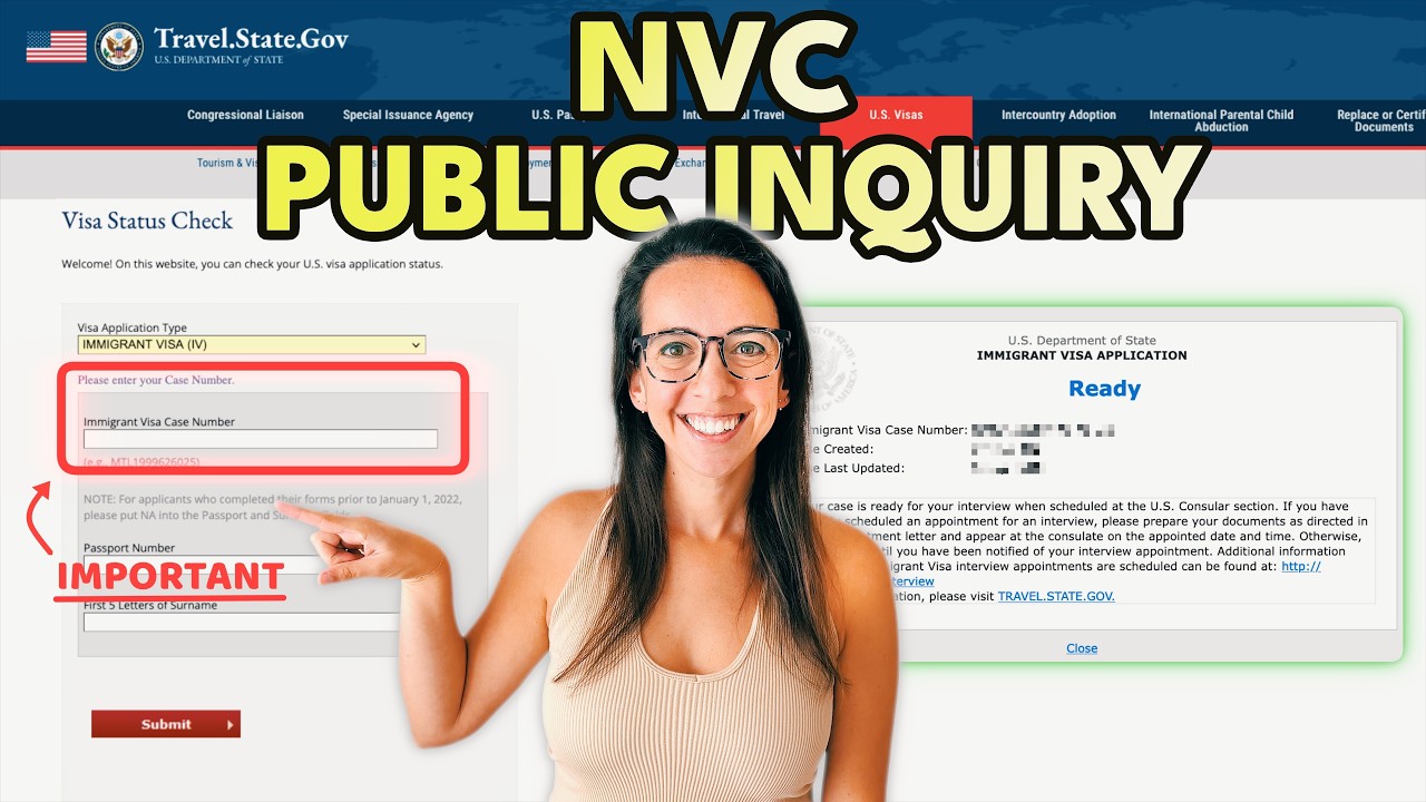 Как подать публичное обращение в NVC и проверить статус вашего дела.