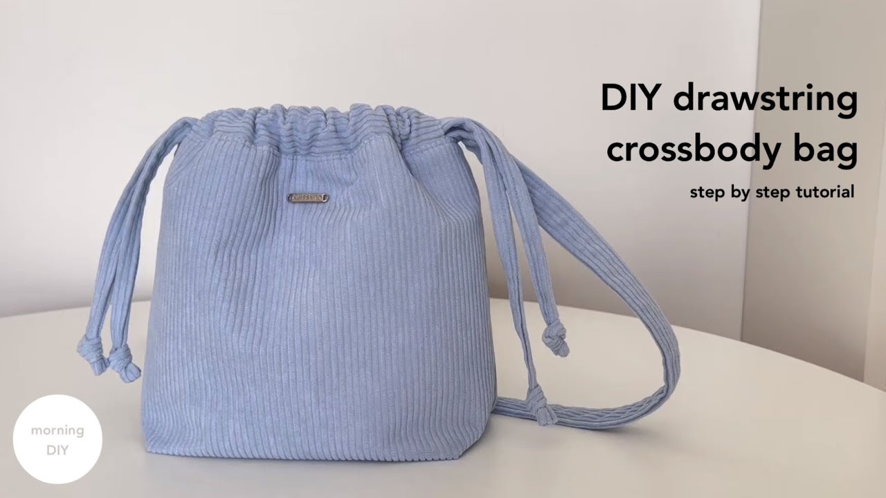 DIY drawstring bag | How to make crossbody bag