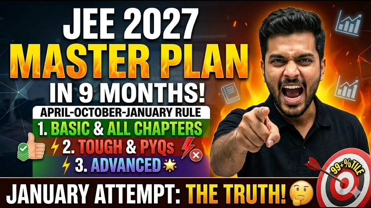 JEE 2027 One Year Master Plan to Score 99 Percentile in 9 Months