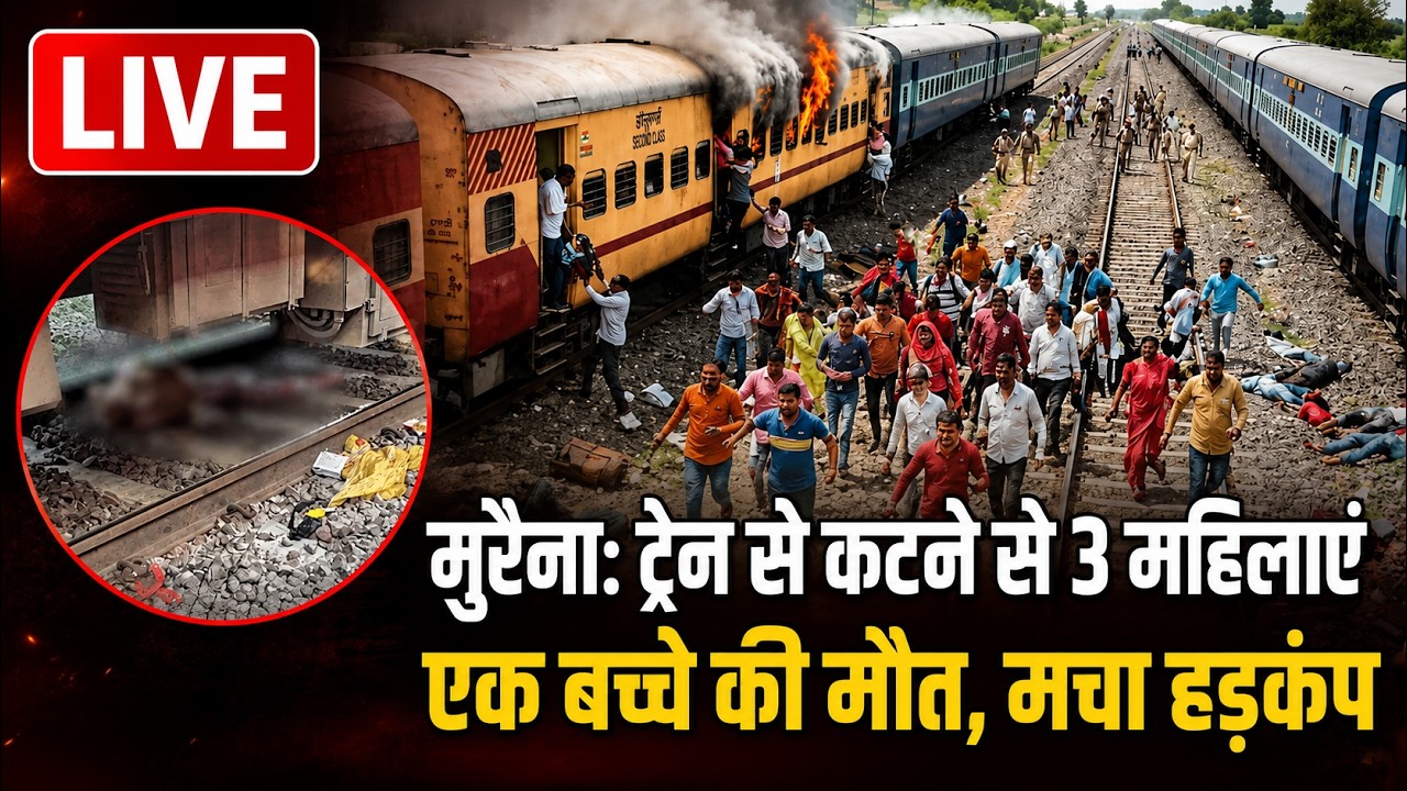 Morena Train Accident Live: मुरैना में बड़ा हादसा, 4 लोगों की ट्रेन से कटकर मौत!  Patalkot Express