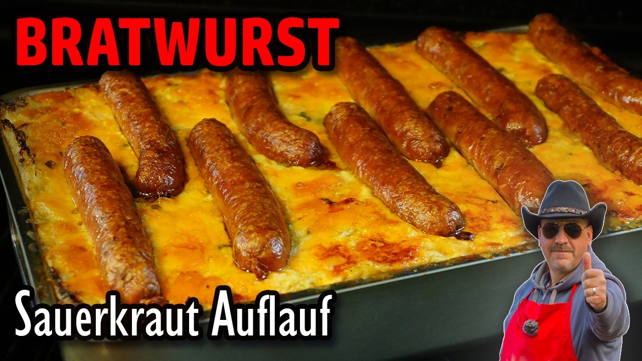 Bratwurst Sauerkaut Auflauf | Sauerkrautauflauf mit Kartoffelbrei, Käse & Thüringer | Grill Five-0 🤠