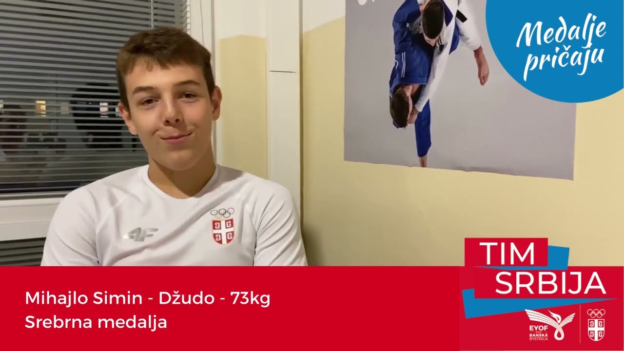 Mihajlo Simin, džudista, govori o osvojenoj medalji na Evropskom olimpijskom festivalu mladih
