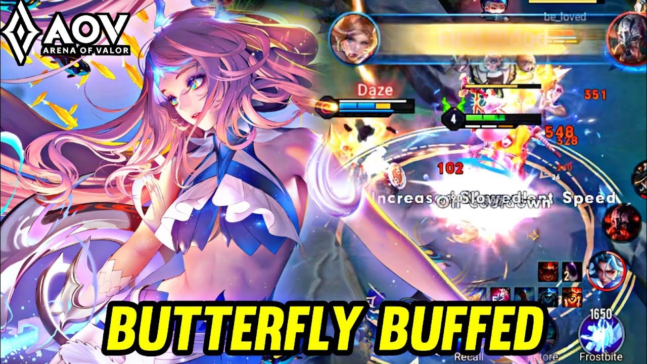 AOV : BUTTERFLY BUFFED NEW PATCH - ARENA OF VALOR LIÊNQUÂNMOBILE ROV