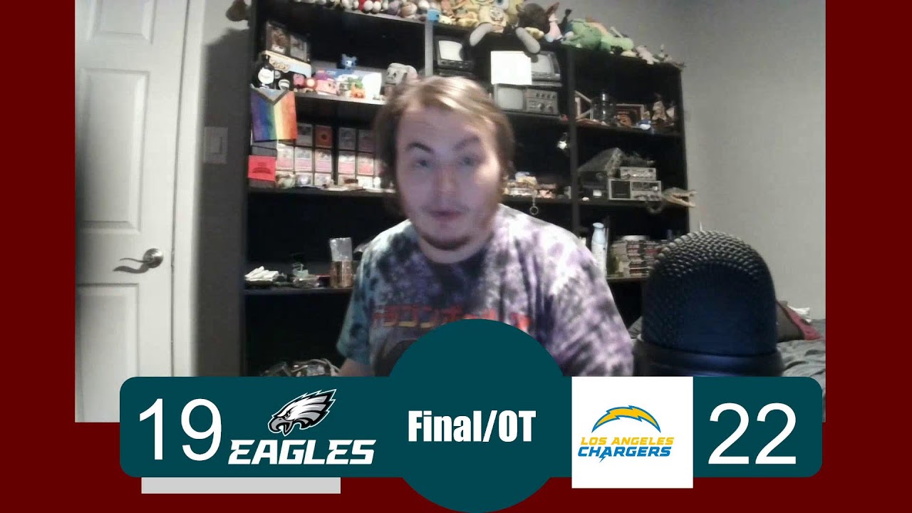 Hanging with chat while reacting to Eagles vs Chargers