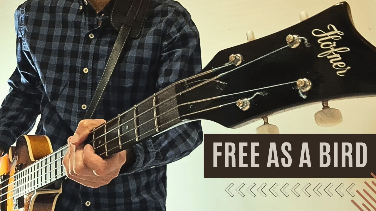 Free As A Bird (2025 Mix) - The Beatles - Bass Cover with Tabs