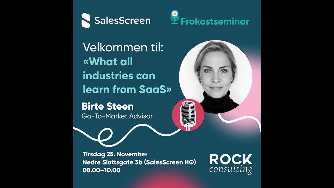 Frokostseminar SalesScreen Sales Leaders Sales Lessons Sales Managers