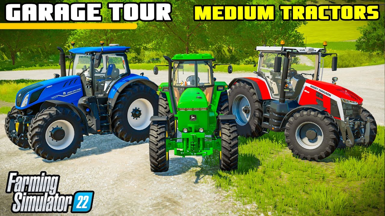 FARMING SIMULATOR 22 | Garage Tour Gameplay | Medium Tractors