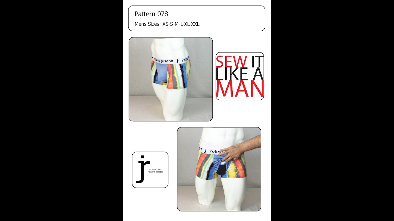 078 DUAL POUCH BOXER BRIEF SEWING PATTERN TUTORIAL