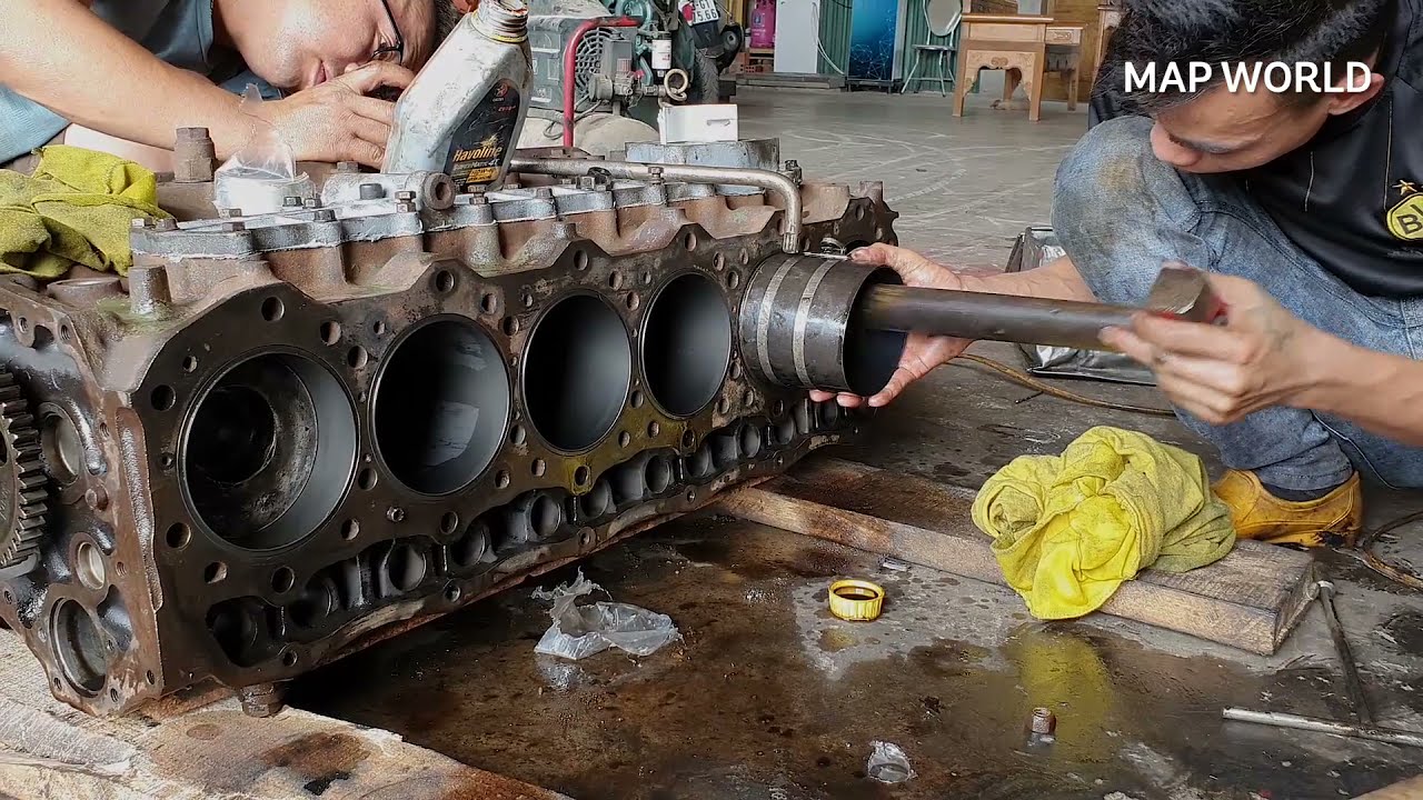 Repair Engine Hyundai 6d16 | Restoration And Repair Of Marine Engines.