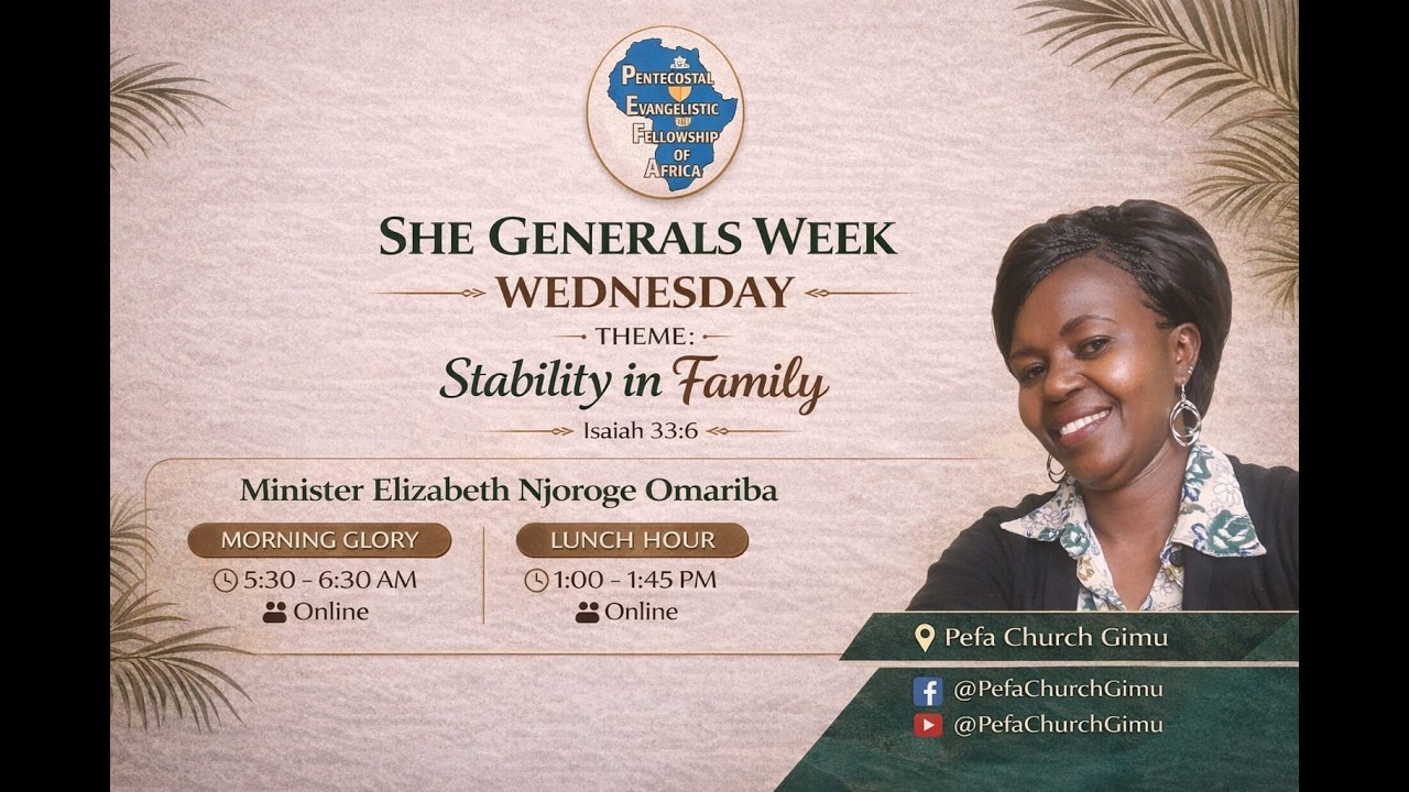 Welcome to Our Morning Glory | M|inister: Sister Elizabeth Omariba || STABILITY IN FAMILY //11/03/26