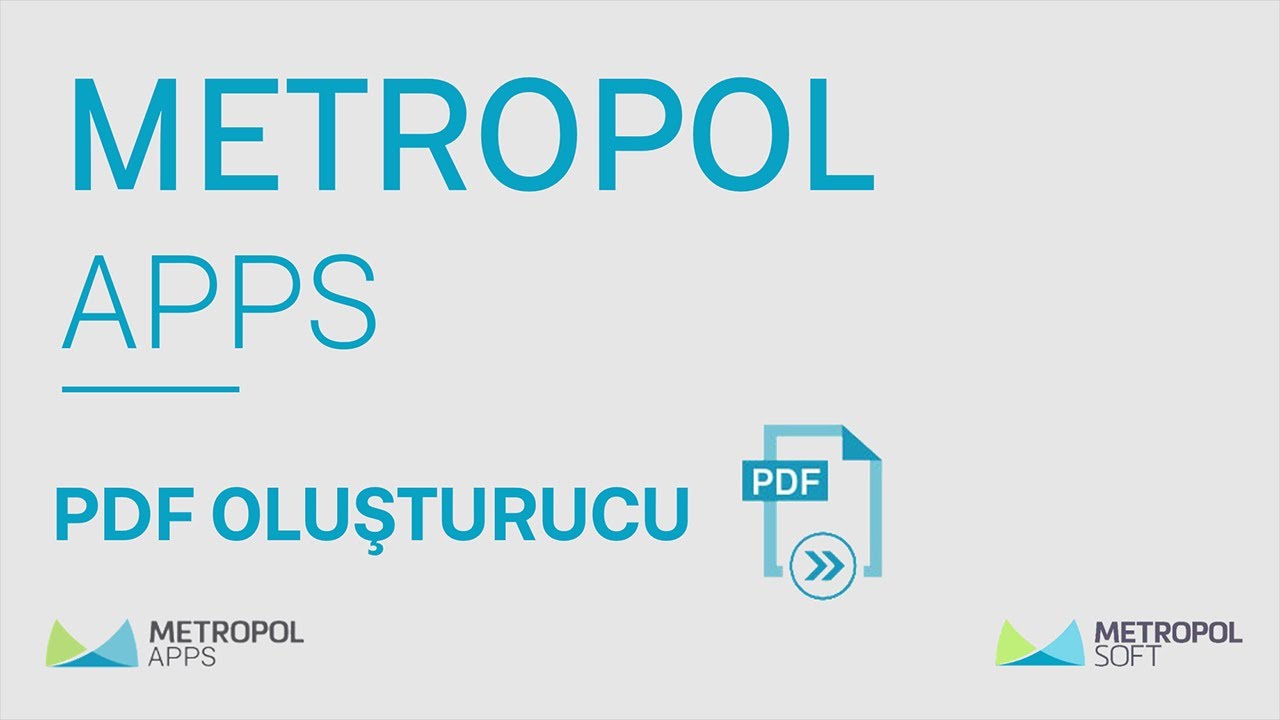 METROPOLAPPS UYGULAMALARI | PDF OLUŞTURUCU | Metropolsoft