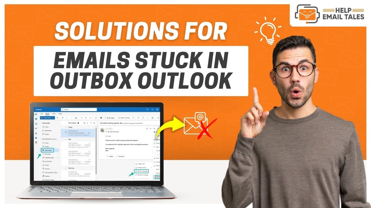 Emails Stuck in Outbox Outlook &ndash; 100% Working Fix | Help Email Tales