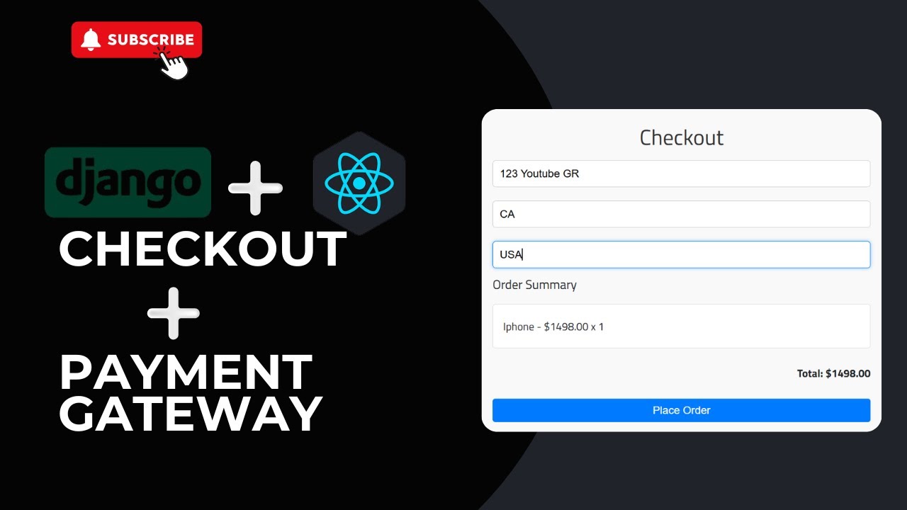 React & Django Tutorial: Setting Up Checkout and Payment Gateway in an e-commerce web app | Part 6