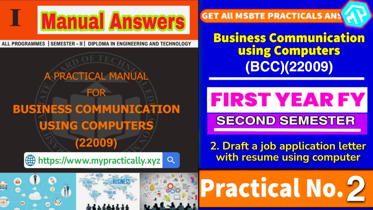 Draft a job application letter with resume using computer BCC practical answers mypractically
