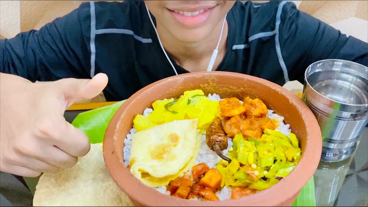 ASMR MUKBANG KERALA MEALS EATING | Chatti Choru | by Brother😅