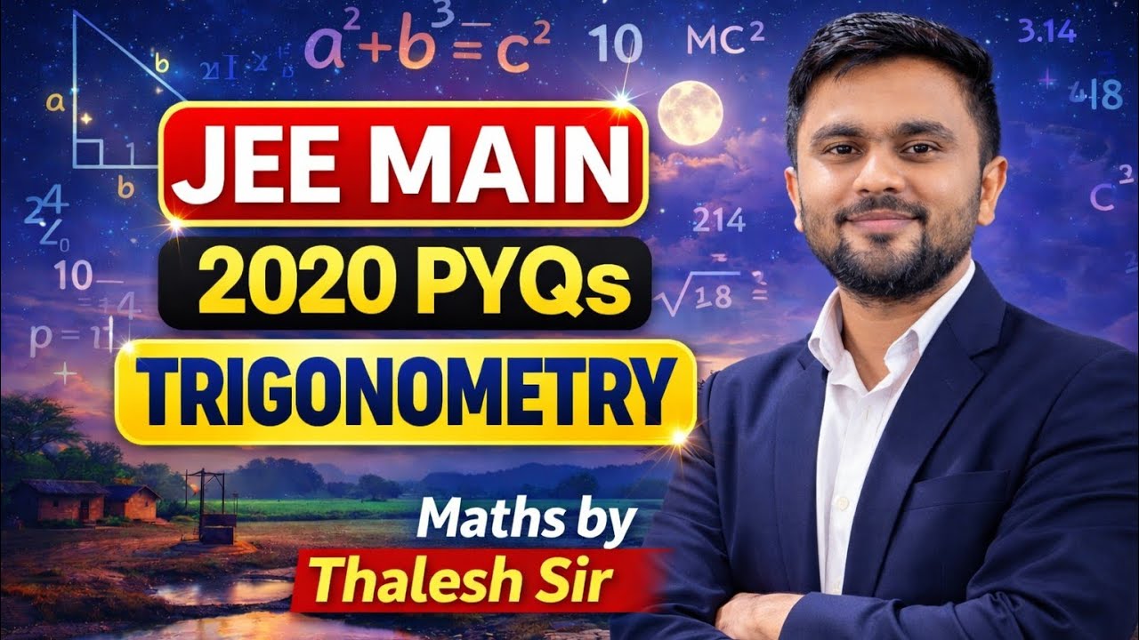 IIT JEE/JEE mains 2020 previous year questions solution/ maths by Thalesh sir 