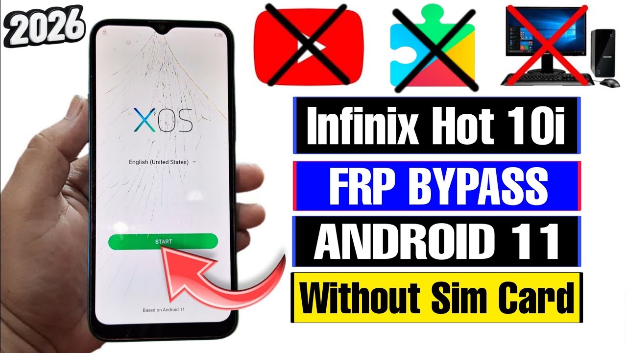 Infinix Hot 10i X659b FRP Bypass/Unlock Without PC 2026 | Apps Not Open | Without Sim Card