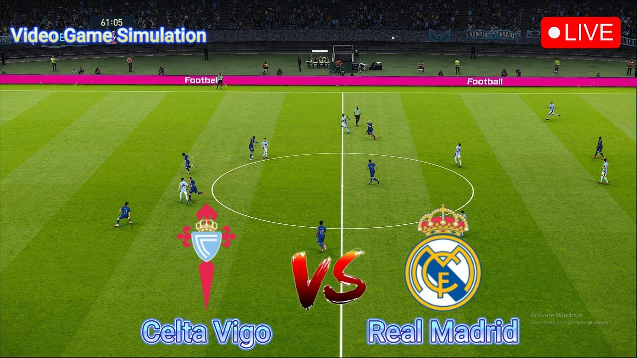 🔴LIVE : Celta Vigo vs Real Madrid | LaLiga, Round 27 | Video Game Simulation