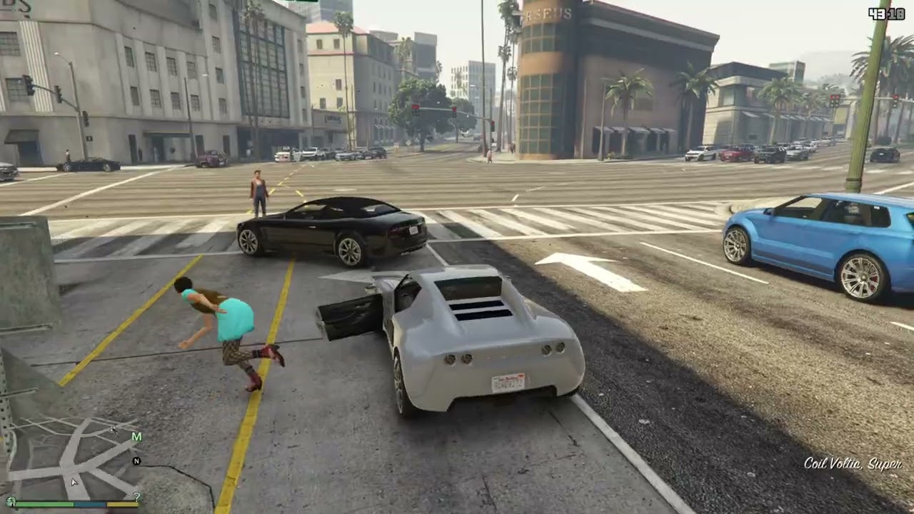 Playing with my little brother and then showing off my driving skills in GTA 5