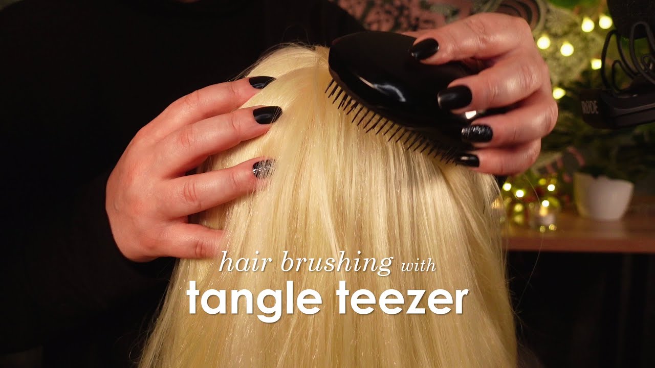 ASMR Dreamy Hair Brushing with Tangle Teezer & Paddle Brush for Sleep (no talking)