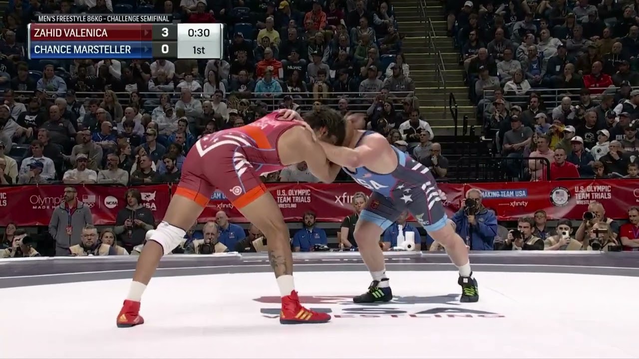 86kg semifinal - Chance Marsteller vs Zahid Valencia - 2024 U.S. Olympic Wrestling Trials