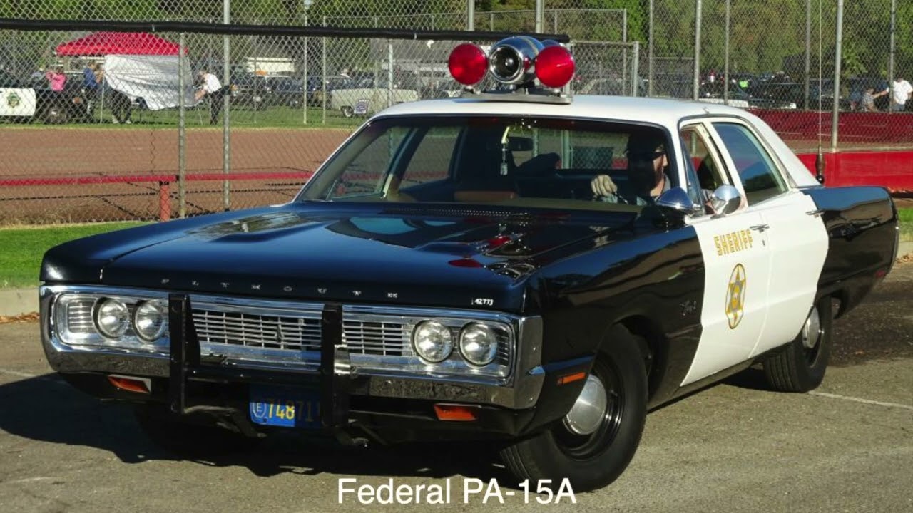 Retro police sirens from the 1970s
