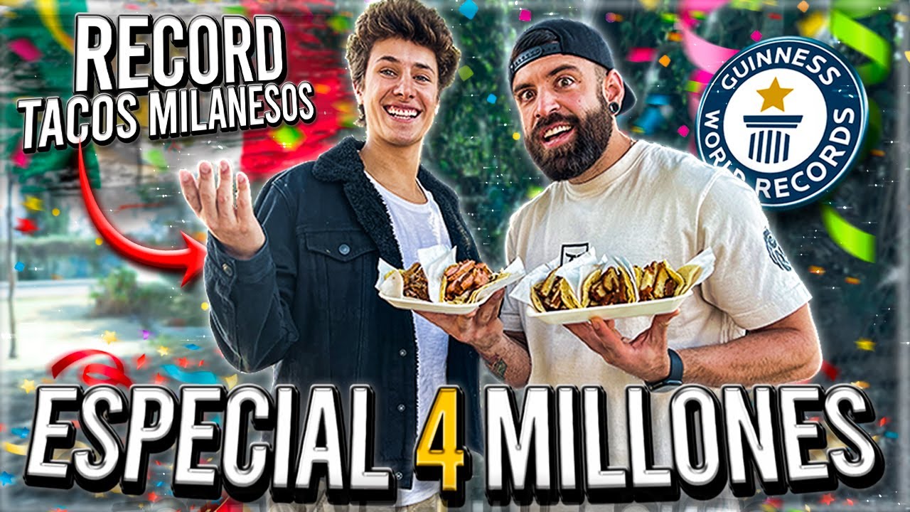 ROMPIENDO el RÉCORD MUNDIAL de TACOS MILANESOS con JUANPA ZURITA 🌮 *ESPECIAL 4 MILLONES*
