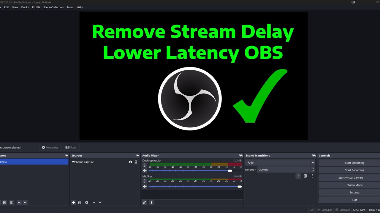 How To Fix Stream Delay & Low Latency in OBS Studio