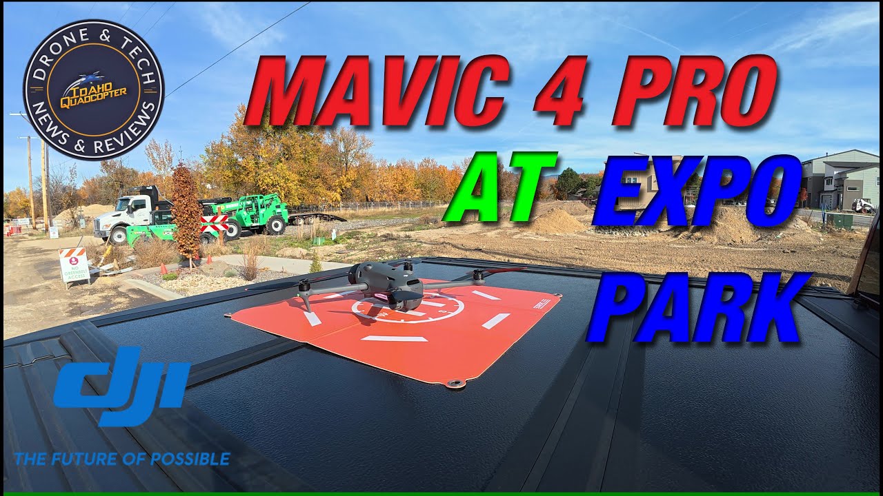 Экскурсия на дроне DJI Mavic 4 Pro по парку на выставке Expo Idaho.