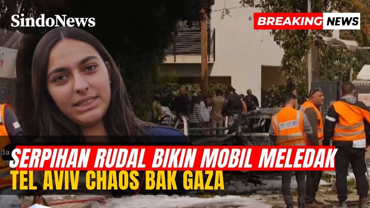 Ngeri! Kena Serpihan Rudal Iran, Kendaraan Terbakar Seketika, Tel Aviv Chaos Bak Gaza| Breaking News