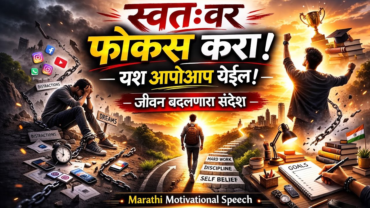 स्वतःवर फोकस करा | आयुष्य बदलणारी सवय | Marathi Motivational Speech.