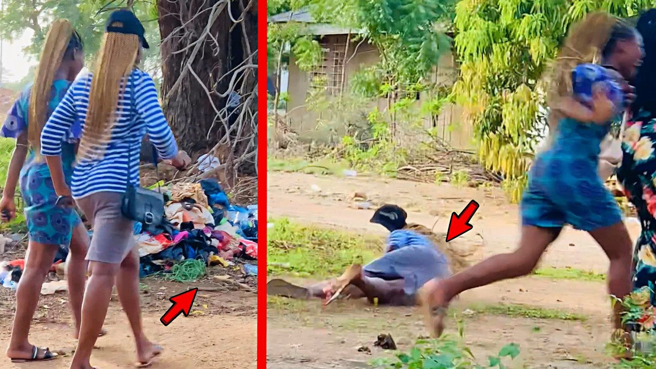She Could have Fainted from the Frights : Bushman Prank
