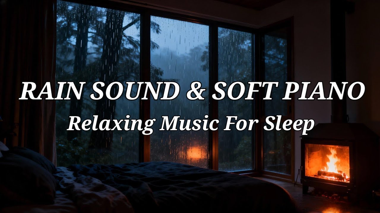 Rain & Thunderstorm 24/7 | Rain Sounds for Sleep & Study (Black Screen)