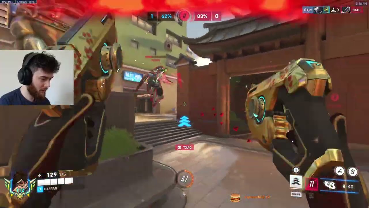 top 0.1% TRACER in OW 2 - DAFRAN TRACER SEASON 15 GAMEPLAY