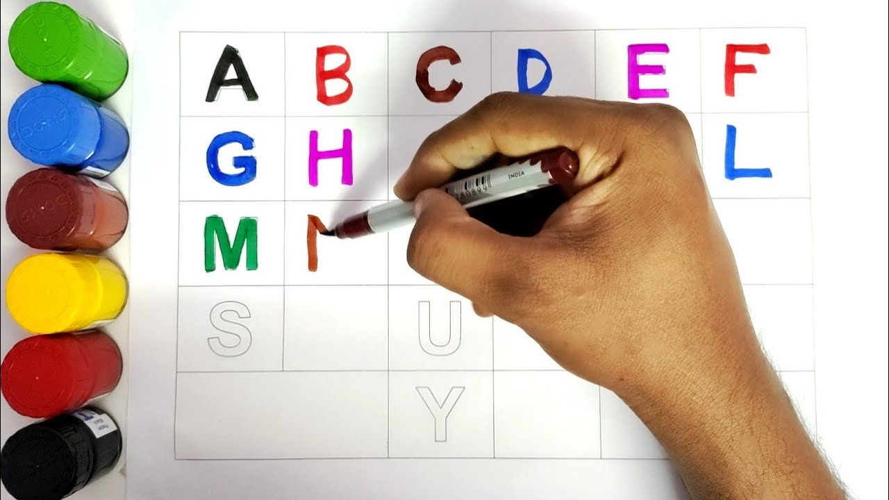 A for apple B for ball | Missing Letters | abc learning for toddlers | alphabets | coloring