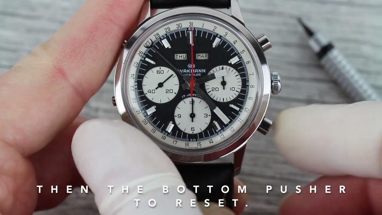 Wakmann 1960s Triple Calendar Chronograph 