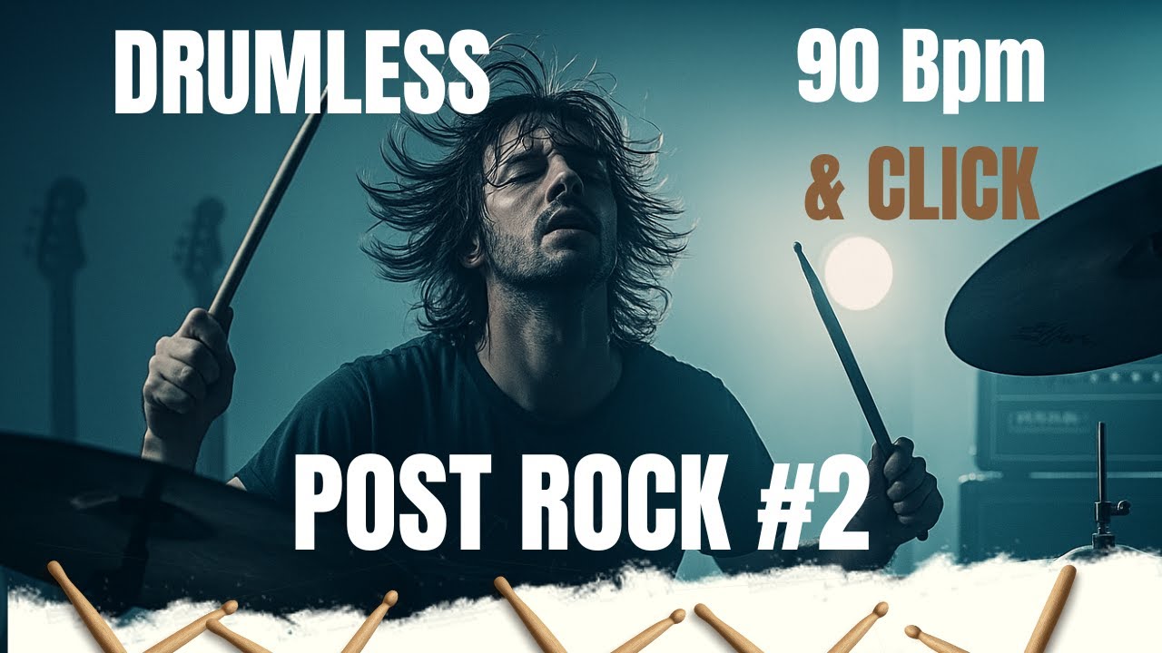 Drumless Track – Post-Rock | 90 BPM + Click | Atmospheric Play-Along for Drummers
