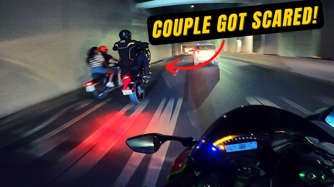 Couple Got scared at Gurgaon wheelie ride 🤪