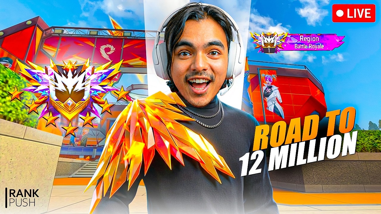 LIVE 🔴 Global top 1 rank pushing😱 Dominating top 1 Global Lobby😍 #freefirelive #lakagamerlive